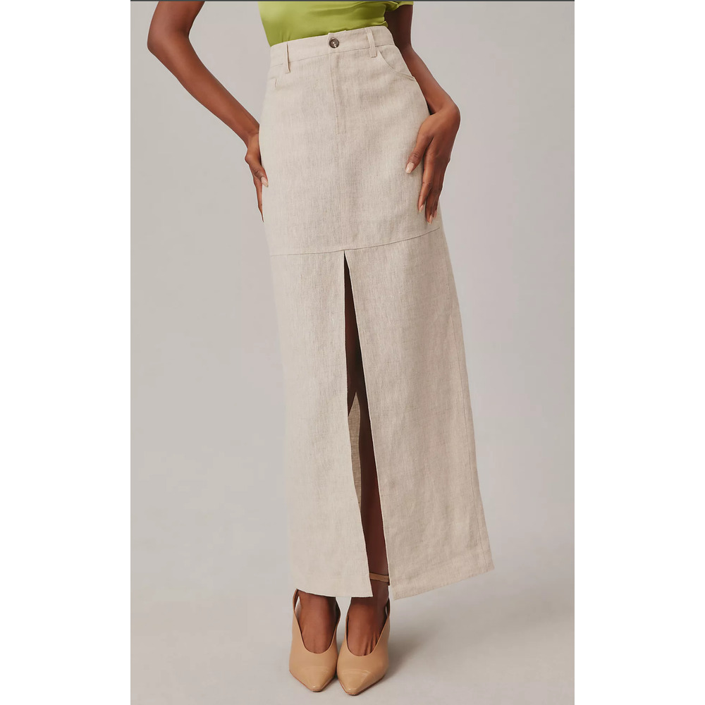 Reformation Linen Maxi Skirt - New Size 12 - Picture 2 of 5